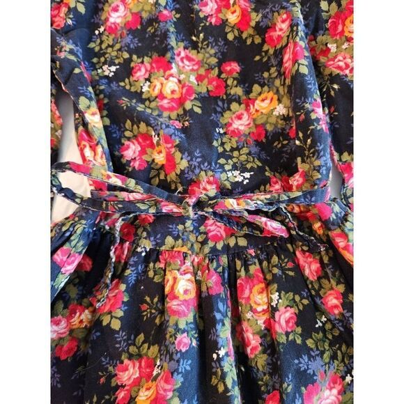 My Michelle Vintage Girl's Floral Country Dress Size 10 Modest Red Black - Picture 7 of 7